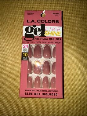 L.A. COLORS Gel Like Shine Artificial Nail Tips - Glossy Rose